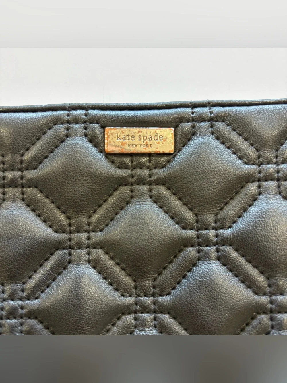 Kate‎ Spade New York Black Quilted Shoulder Bag Chain Strap Purse